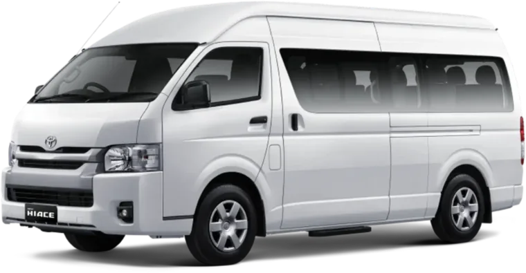Toyota Hiace untuk sewa mobil rombongan di Belitung